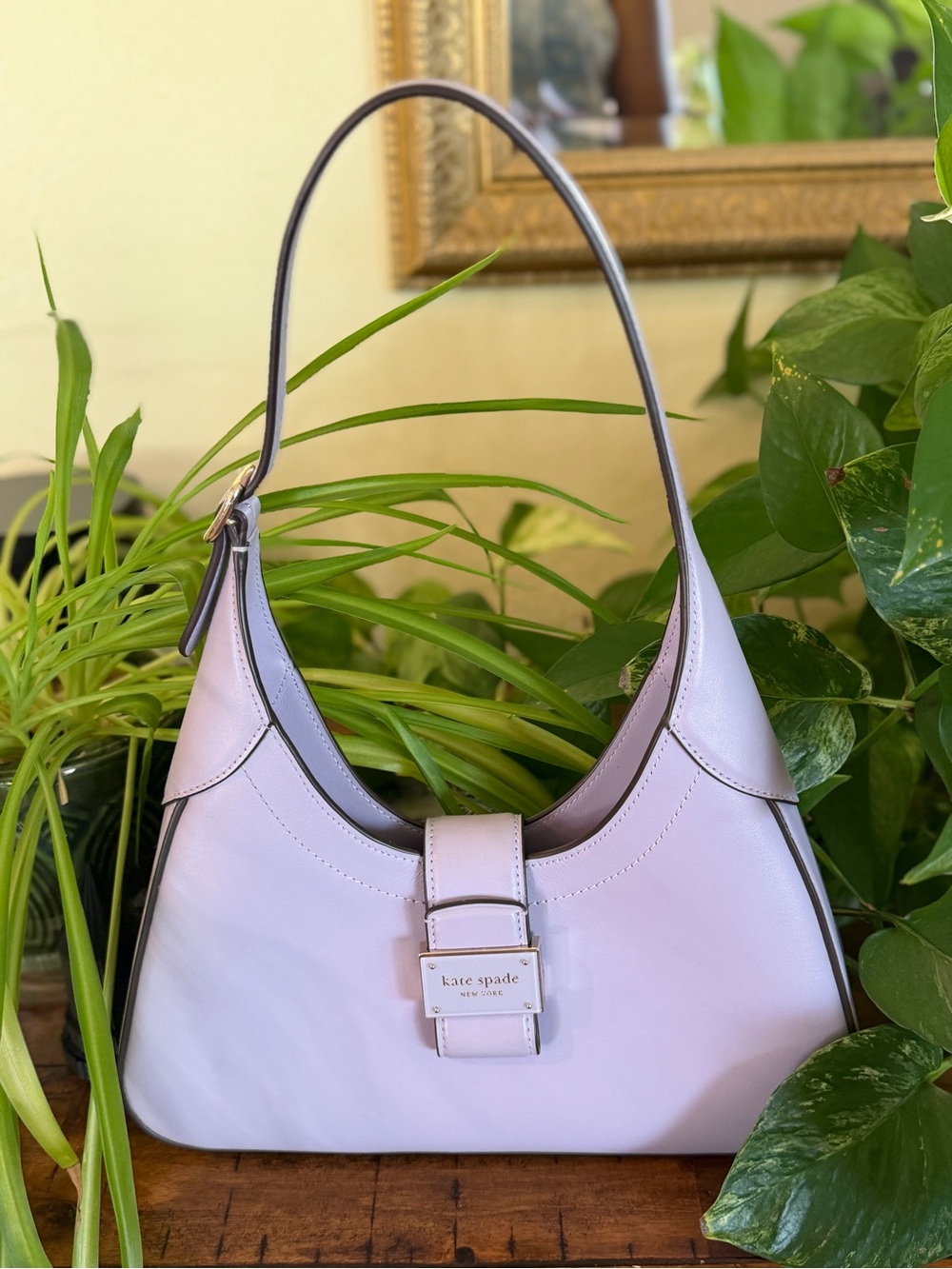 Kate Spade Nouveau Lavender Lilac Leather Shoulder Bag